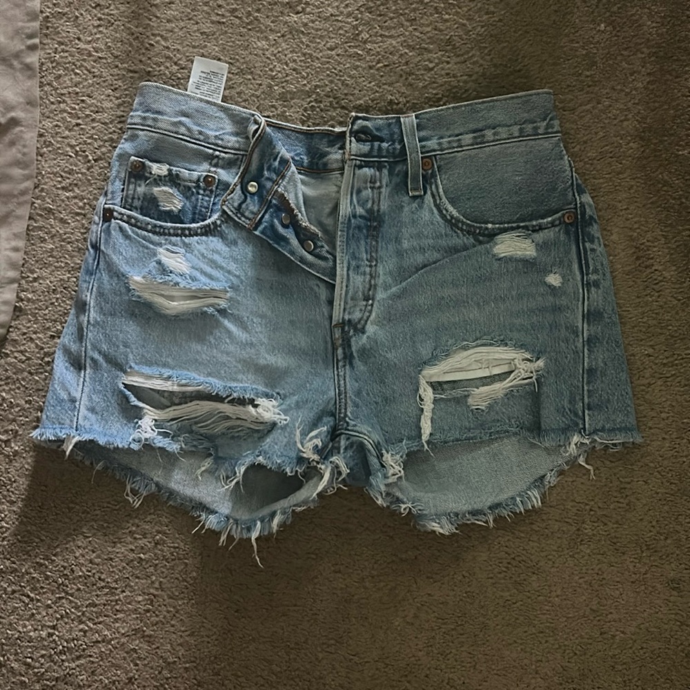 Levi distressed 501 shirts